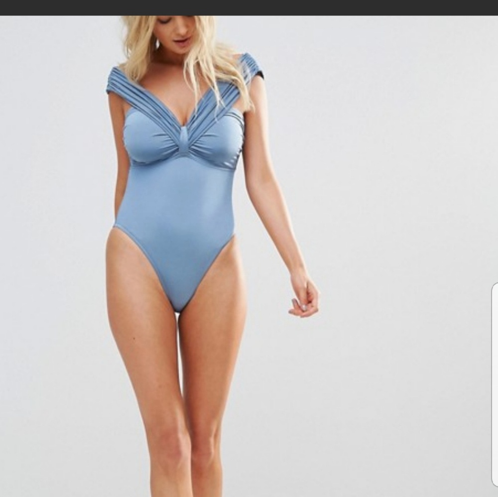 ASOS DESIGN FULLER BUST Exclusive Slinky Bardot Sw - Picture 3 of 3